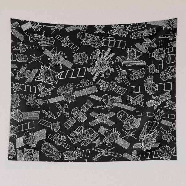 Item preview, Space Lover Satellite Aerospace Orbit Satellites Pattern designed and sold by GrandeDuc.