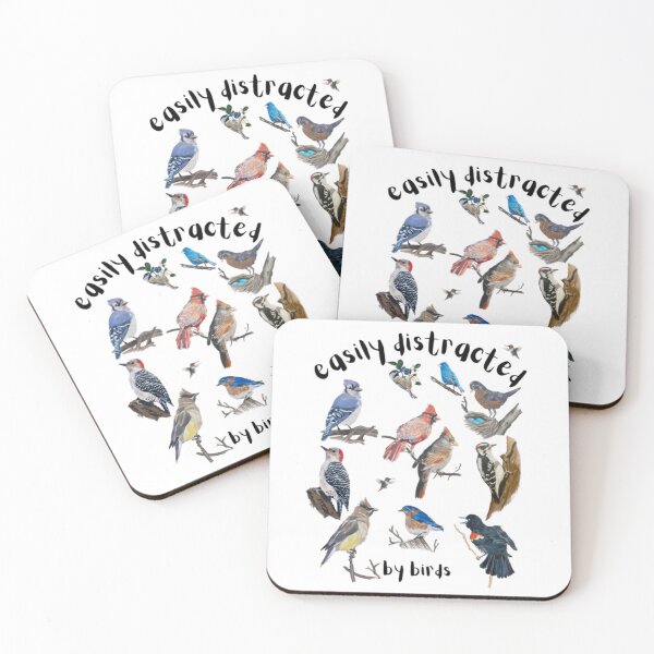 Item preview, Easily Distracted by Birds Collection | Realistic Woodland Bird Art | Nature Lover Illustration designed and sold by Heather Barker.