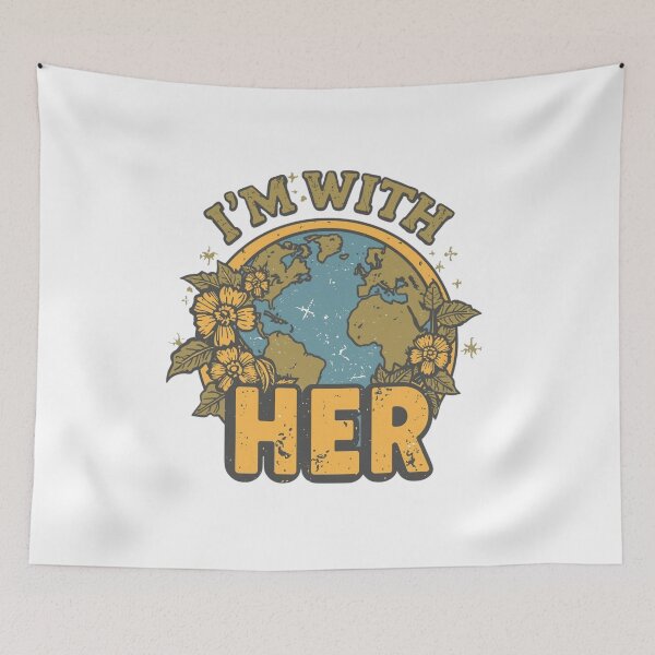 Item preview, I'm With Her - Retro Mother Earth Environmental Activism designed and sold by Pigmentra.