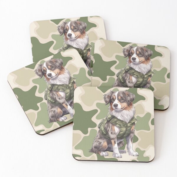 Item preview, Military Australian Shepherd Dog Cute Soldier Camouflage Pet Lover Gift designed and sold by CHANCHANAI.