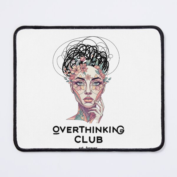 Item preview, Overthinking Club Shirt, Introvert Humor Tee, Mental Health Aesthetic brafdesign designed and sold by Brafdesign.
