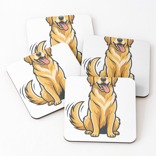 Item preview, Happy Golden Retriever Minimalist Dog Sticker designed and sold by DigitalGremlin.