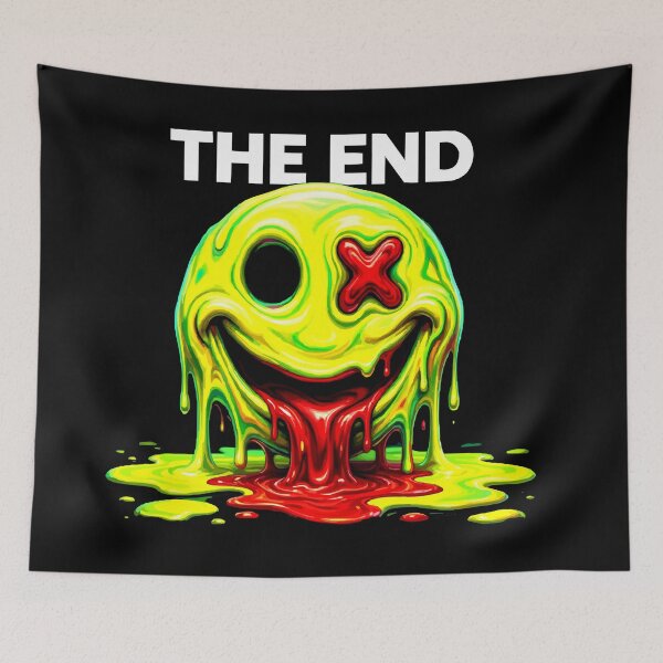 Item preview, Acid Smiley Graphic T-Shirt The End Rave Streetwear designed and sold by VikArtStudio.