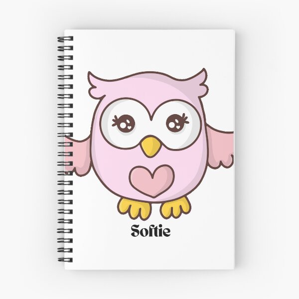 Item preview, Cute "Softie" Owl Sticker - Kawaii Pink Heart Pastel Bird Art designed and sold by Saroj Snehi.