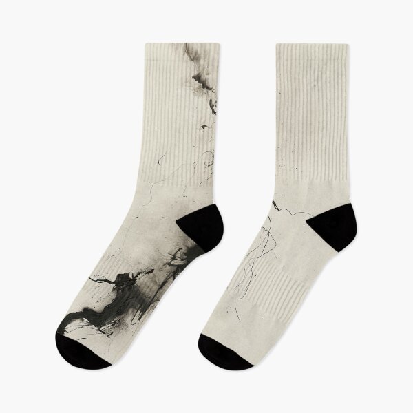Item preview, Abstract ink design, black and white – minimalist modern art designed and sold by CosmicGlyph.