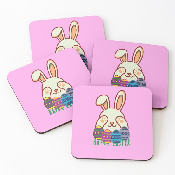 Item preview, Cute Happy Easter Bunny with Decorated Eggs Illustration designed and sold by BestChoiceService.