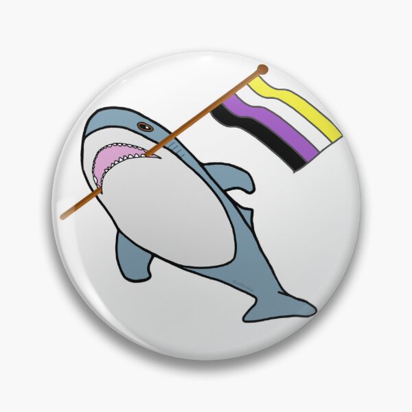 Item preview, Blahaj, Non-Binary Flag designed and sold by addilovemvp.