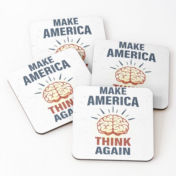 Item preview, Make America Think Again – Vintage Political Protest Brain Design designed and sold by Pigmentra.