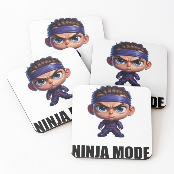 Item preview, Ninja Mode Chibi Character - Cute Ninja Gamer Design" designed and sold by FightModeStudio.