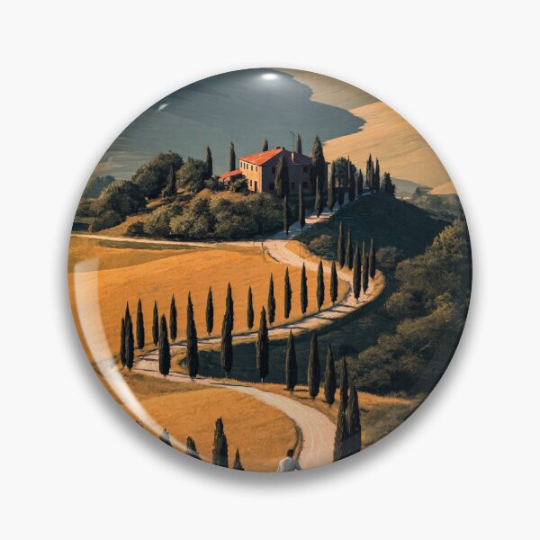 Item preview, Tuscan Hills Landscape | Golden Light Italy Countryside Aesthetic Wall Art designed and sold by Pulipsori.