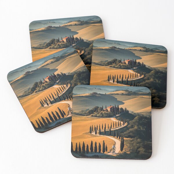Item preview, Tuscan Hills Landscape | Golden Light Italy Countryside Aesthetic Wall Art designed and sold by Pulipsori.