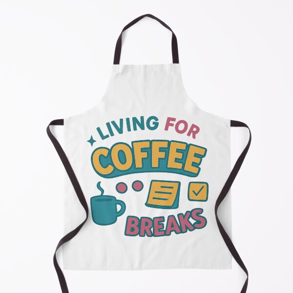 Item preview, Retro Office Humor ‘Living for Coffee Breaks’ Logo designed and sold by OwnYourMood.