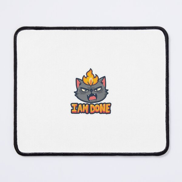 Item preview, I AM DONE" - Funny Angry Fire Cat Sticker designed and sold by LYZ7VANI.