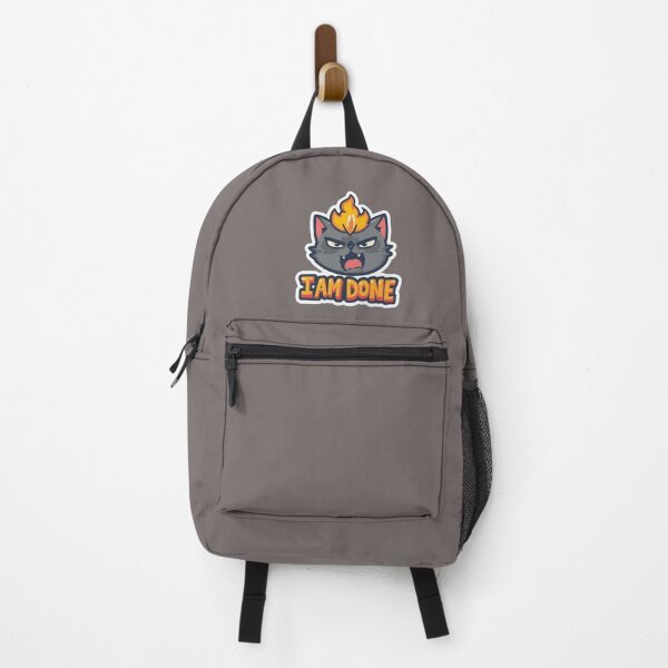 Item preview, I AM DONE" - Funny Angry Fire Cat Sticker designed and sold by LYZ7VANI.