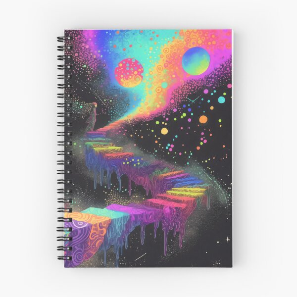 Item preview, Surreal Neon Staircase Journey to the Stars designed and sold by LuminousFoundry.
