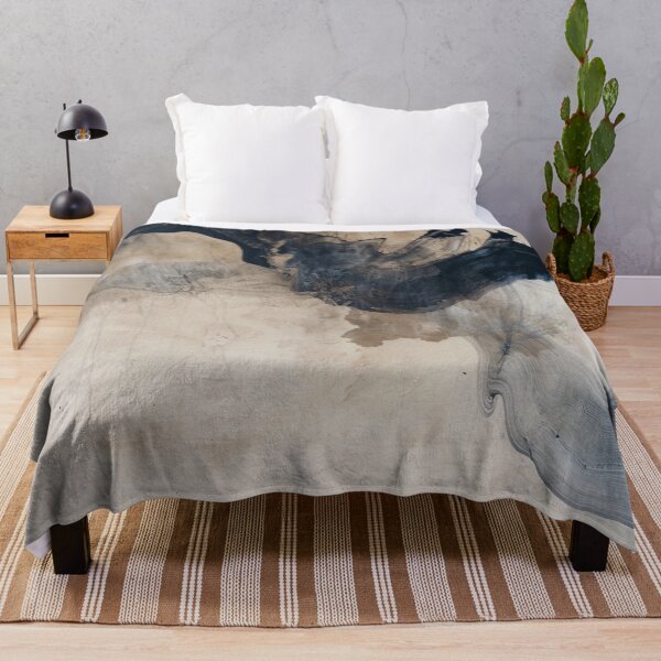 Item preview, Abstract brushstroke design in beige and black – Modern minimalist art designed and sold by CosmicGlyph.