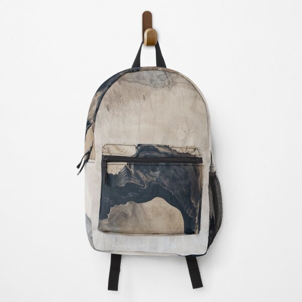 Item preview, Abstract brushstroke design in beige and black – Modern minimalist art designed and sold by CosmicGlyph.