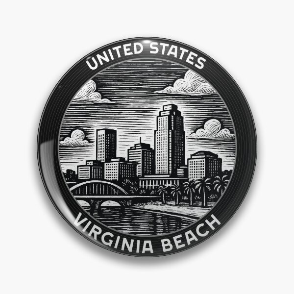 Item preview, Virginia Beach USA Linocut Style  designed and sold by Thistle-TShop.
