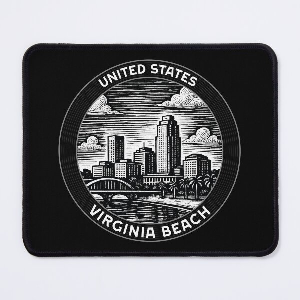 Item preview, Virginia Beach USA Linocut Style designed and sold by Thistle-TShop.
