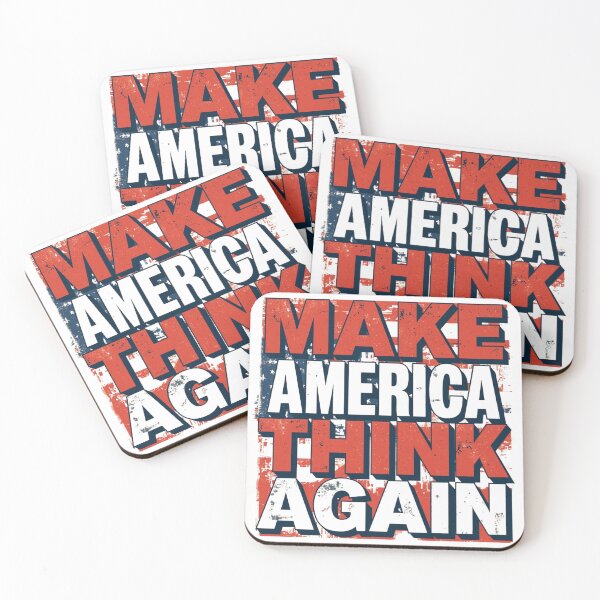 Item preview, Make America Think Again Vintage Distressed Political Shirt designed and sold by Pigmentra.