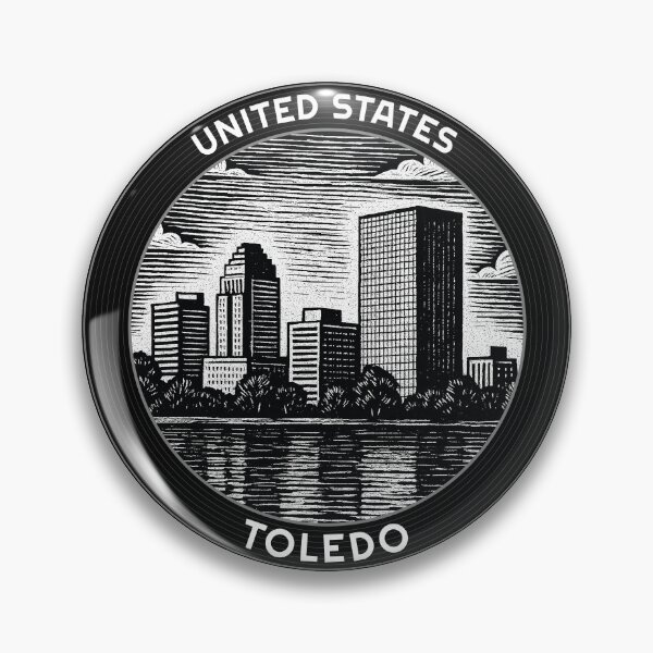 Item preview, Toledo USA Linocut Style  designed and sold by Thistle-TShop.