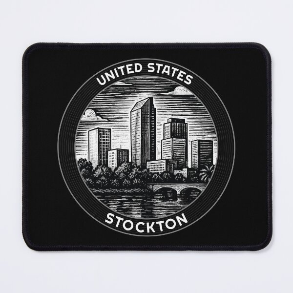 Item preview, Stockton USA Linocut Style designed and sold by Thistle-TShop.