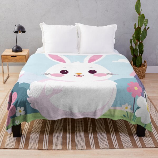 Item preview, Cute Kawaii Easter Bunny in Flower Garden designed and sold by BestChoiceService.