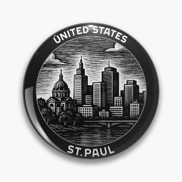 Item preview, St.Paul USA Linocut Style  designed and sold by Thistle-TShop.