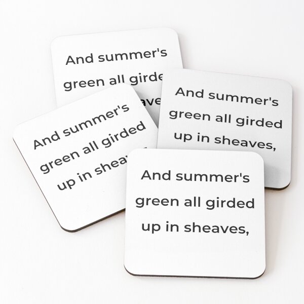 Item preview, "And summer's green all girded up in sheaves," - print black designed and sold by ariksworld.