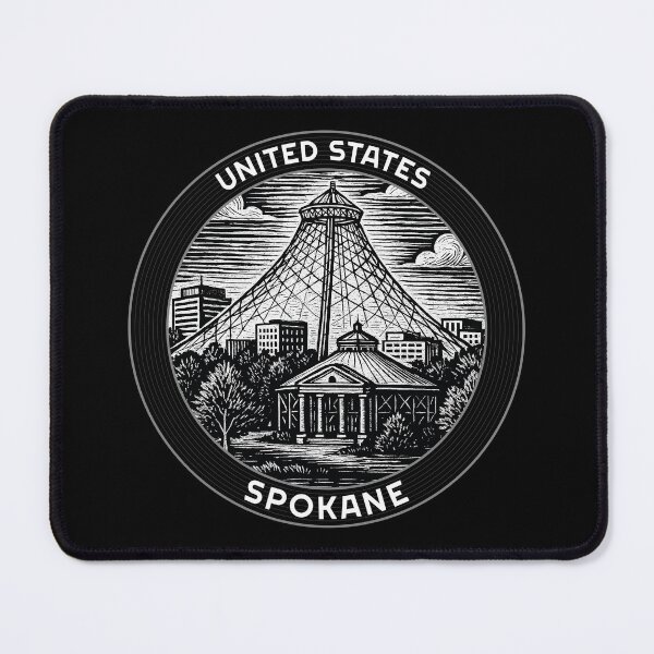 Item preview, Spokane USA Linocut Style  designed and sold by Thistle-TShop.