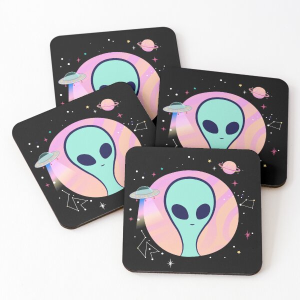 Item preview, Cute Alien Doodle Design, Kawaii UFO Space Art, Funny Galaxy designed and sold by downUnderInk.