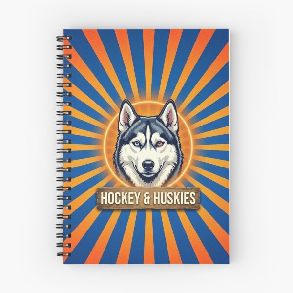 Artikelvorschau, Husky Hockey & Huskies Retro Pop Art Sunburst entworfen und verkauft von MarZeDesigns .