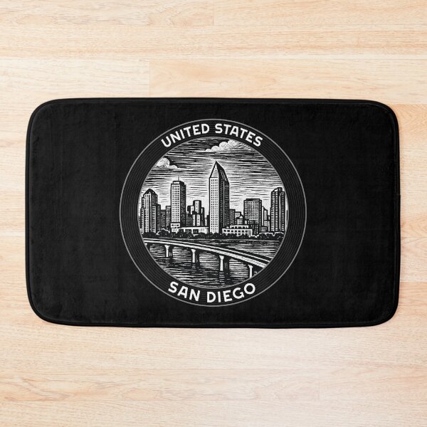 Item preview, San Diego USA Linocut Style  designed and sold by Thistle-TShop.
