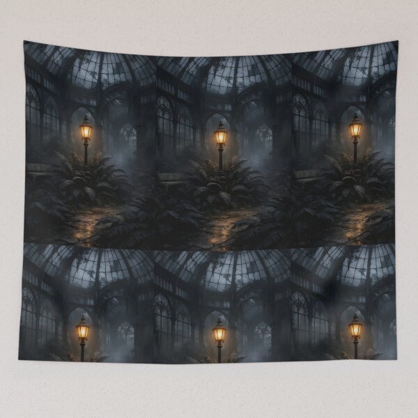 Item preview, The Midnight Solarium: Enchanted Gothic Greenhouse & Lamplit Ferns designed and sold by Studio77-Gothic.