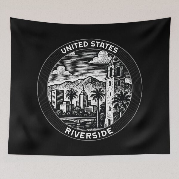 Item preview, Riverside USA Linocut Style  designed and sold by Thistle-TShop.