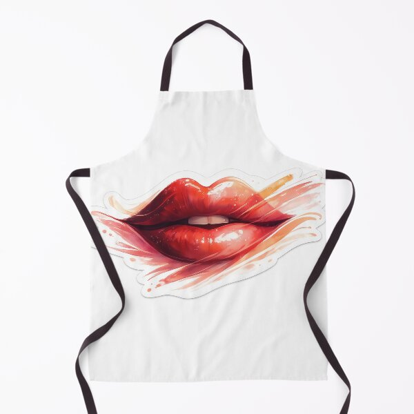 Item preview, Glossy Red Lips Aesthetic Sticker designed and sold by lbm68.