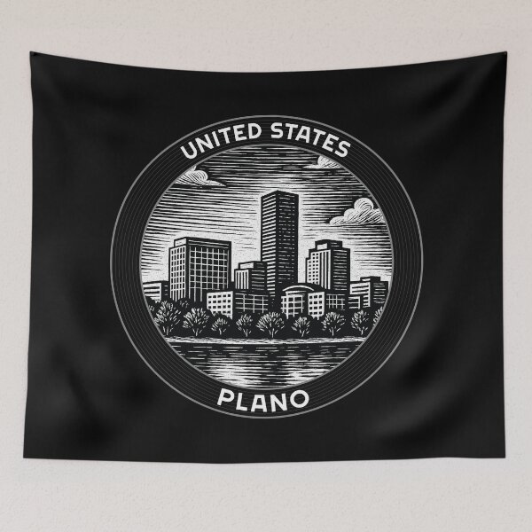 Item preview, Plano USA Linocut Style  designed and sold by Thistle-TShop.
