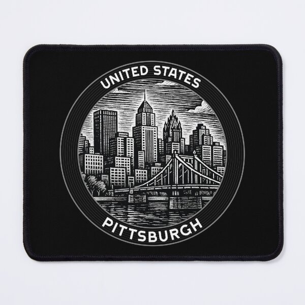 Item preview, Pittsburgh USA Linocut Style  designed and sold by Thistle-TShop.