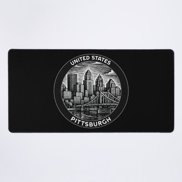 Item preview, Pittsburgh USA Linocut Style  designed and sold by Thistle-TShop.