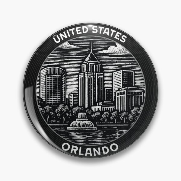 Item preview, Orlando USA Linocut Style  designed and sold by Thistle-TShop.