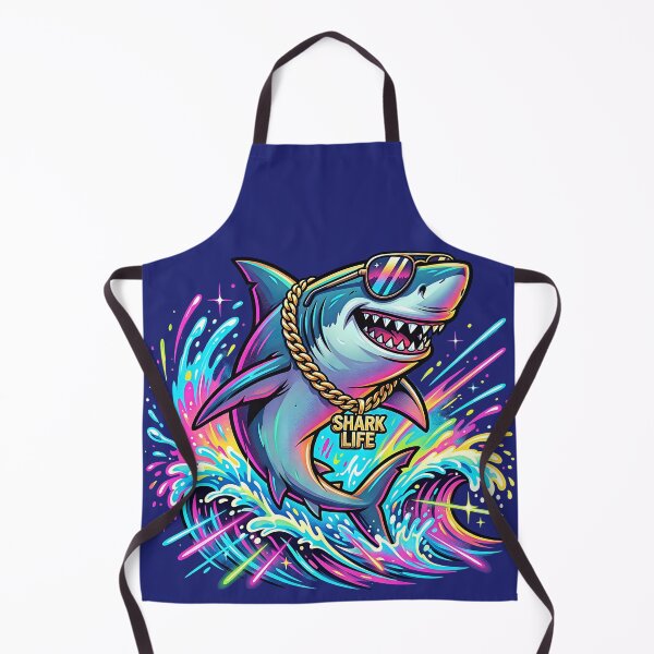Item preview, Party Shark Madness – Neon Ocean Rave designed and sold by RH Design Lab.