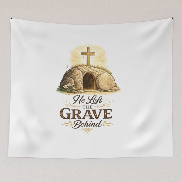Item preview, He Left the Grave Behind Christian Easter Design designed and sold by StyleLap.