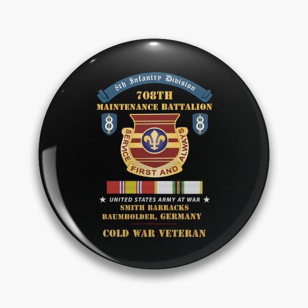 Item preview, 8th Infantry Division Scroll -708th Maintenance Battalion - Smith Barracks, Baumholder, Germany - Cold War Vet w COLD SVC X 300 designed and sold by Military Insignia Products.