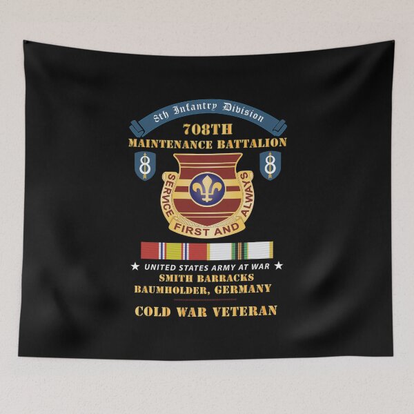 Item preview, 8th Infantry Division Scroll -708th Maintenance Battalion - Smith Barracks, Baumholder, Germany - Cold War Vet w COLD SVC X 300 designed and sold by Military Insignia Products.