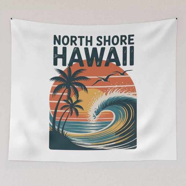 Item preview, North Shore Oahu Hawaii Beach Surfing Hawaiian designed and sold by EllenJast.