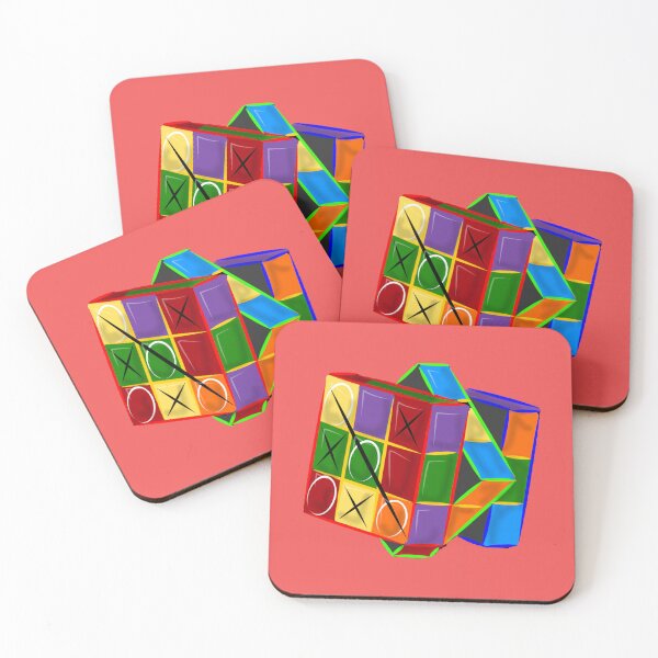 Item preview, Abstract Rubik's Cube Tic-Tac-Toe Concept Art designed and sold by LeshanArtUA.
