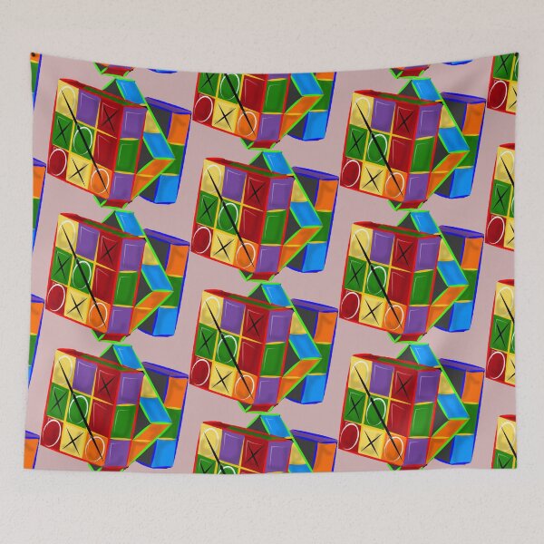 Item preview, Abstract Rubik's Cube Tic-Tac-Toe Concept Art designed and sold by LeshanArtUA.