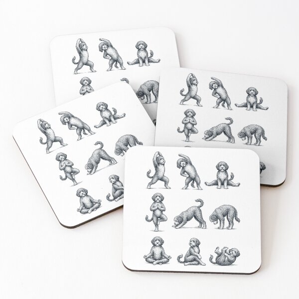 Item preview, Vintage Portuguese Water Dog Yoga Poses Funny Meditation Dog Mom Lover designed and sold by DoodleTortle.