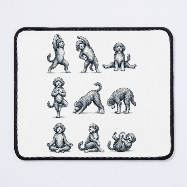 Item preview, Vintage Portuguese Water Dog Yoga Poses Funny Meditation Dog Mom Lover designed and sold by DoodleTortle.