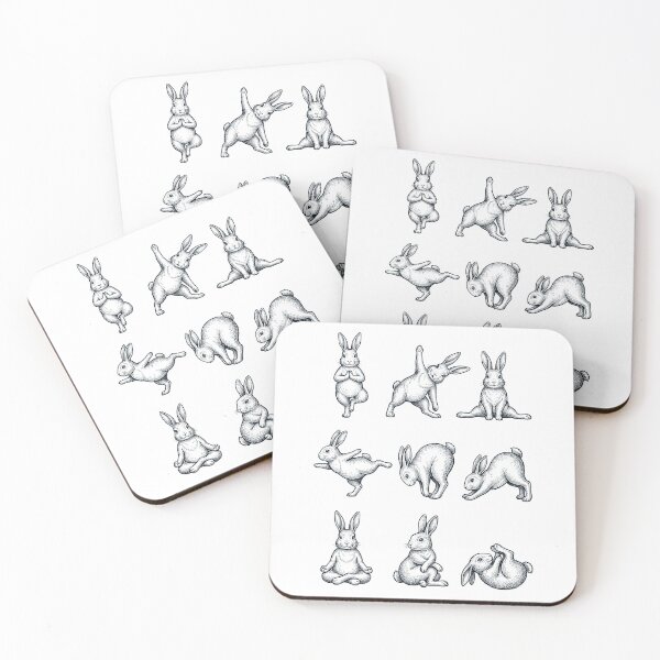 Item preview, Vintage Rabbit Yoga Poses Funny Meditation Animal Lover designed and sold by DoodleTortle.